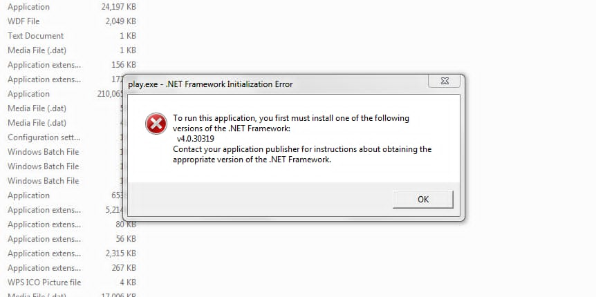 .NET Framework 4.0 Error